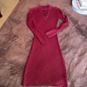 Burgundy dress, size Medium